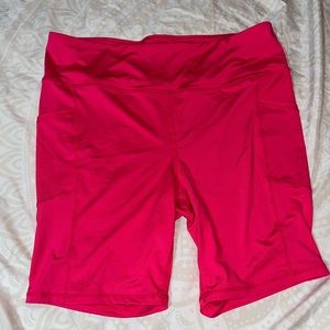 Hot pink biker shorts